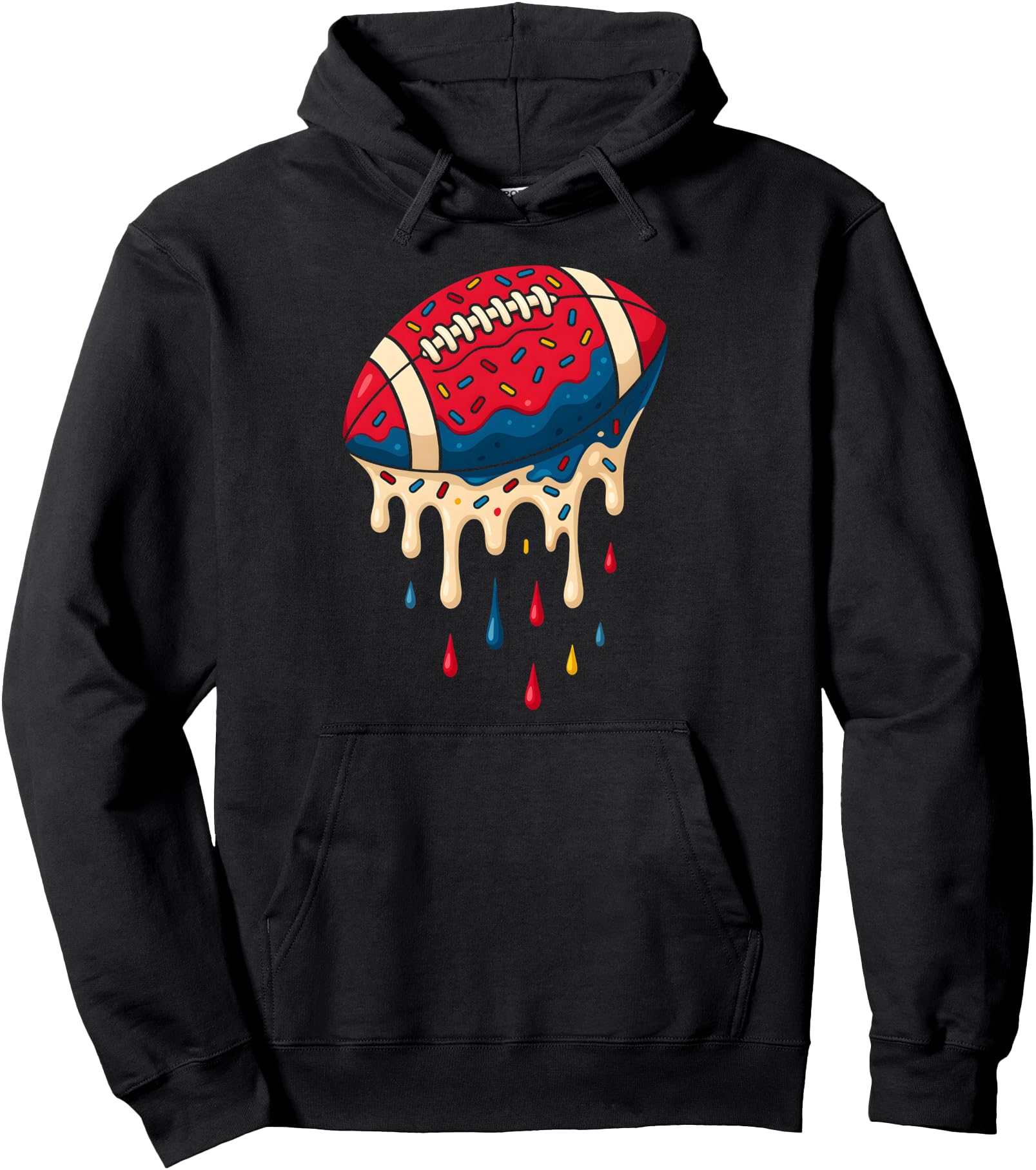 Football Ice Cream Drip Football Game T-Shirt - Novelty Apparel for Adults - T-Shirt, Sweatshirt, Hoodie