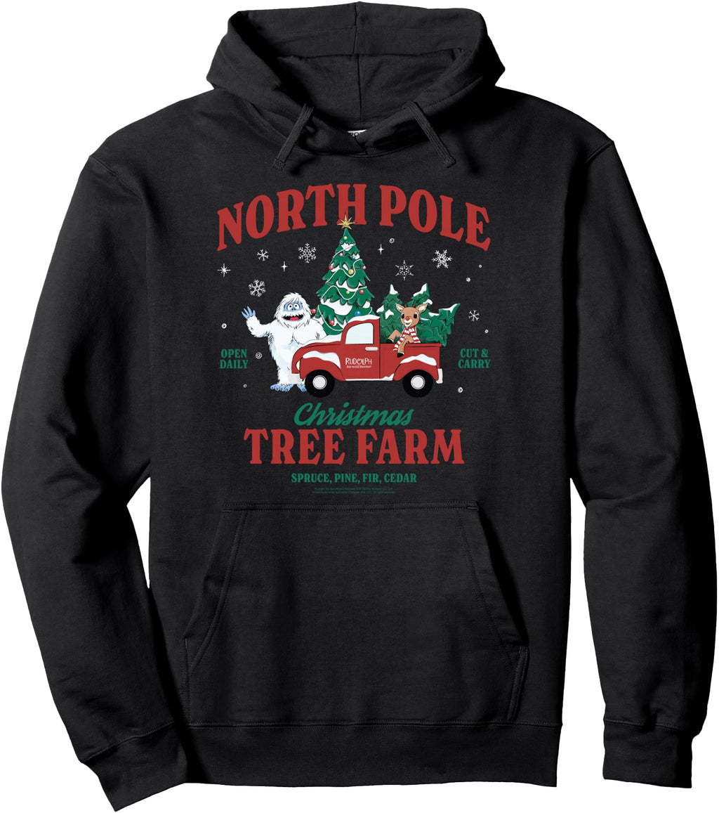 Rudolph North Pole Tree Farm Artist T-Shirt - Novelty Apparel for Adults - T-Shirt, Sweatshirt, Hoodie