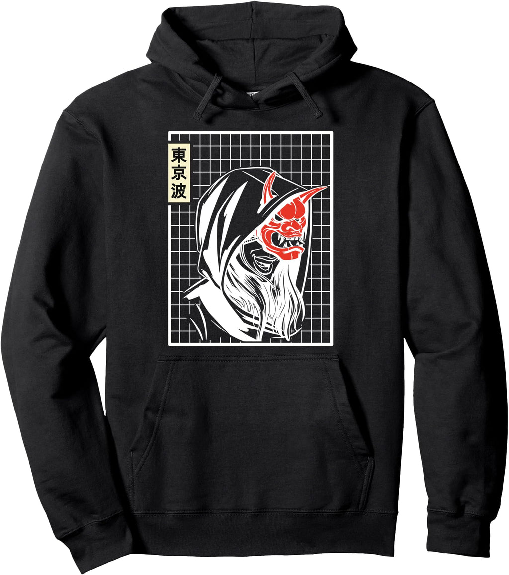 Authentic Japanese Demon Mask Oni Sweatshirt - Custom Art Print for Adults - T-Shirt, Sweatshirt, Hoodie