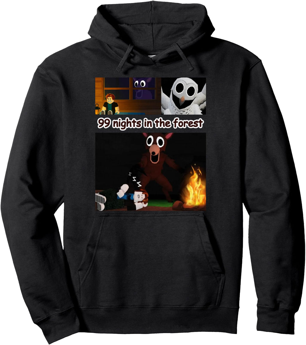 Authentic 99 Nights Halloween Forest Sweatshirt - Aesthetic Graphic Unisex - T-Shirt, Sweatshirt, Hoodie