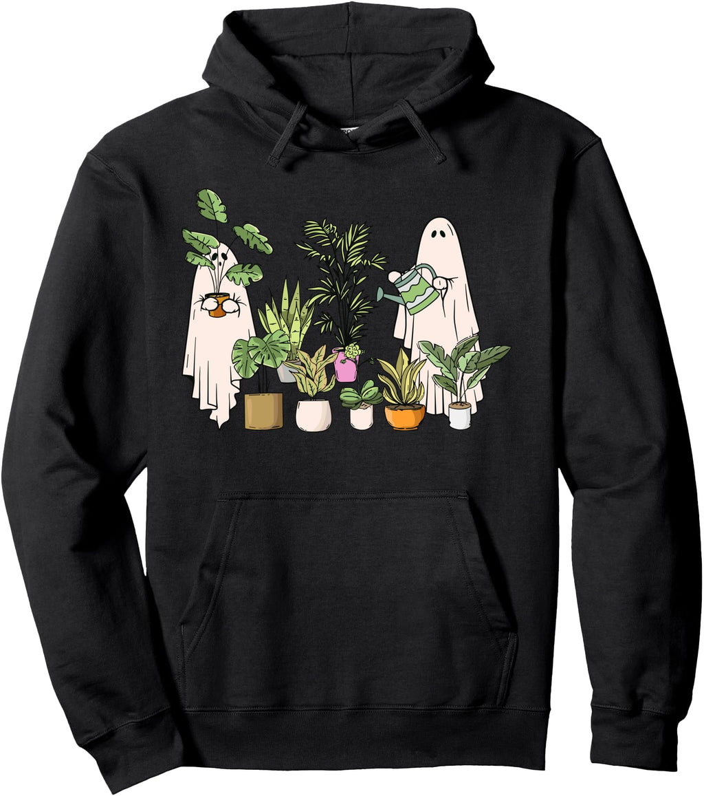 Handcrafted Ghost Plant Lady Halloween T-Shirt - Custom Art Print Unisex - T-Shirt, Sweatshirt, Hoodie