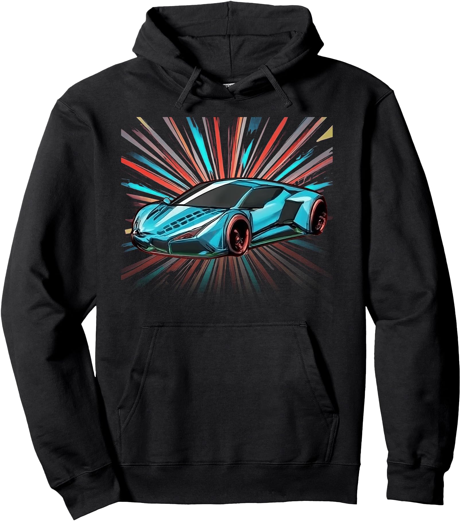 Blue Race Sports Car Teens Mens Hoodie - Aesthetic Graphic Men Women - T-Shirt, Sweatshirt, Hoodie