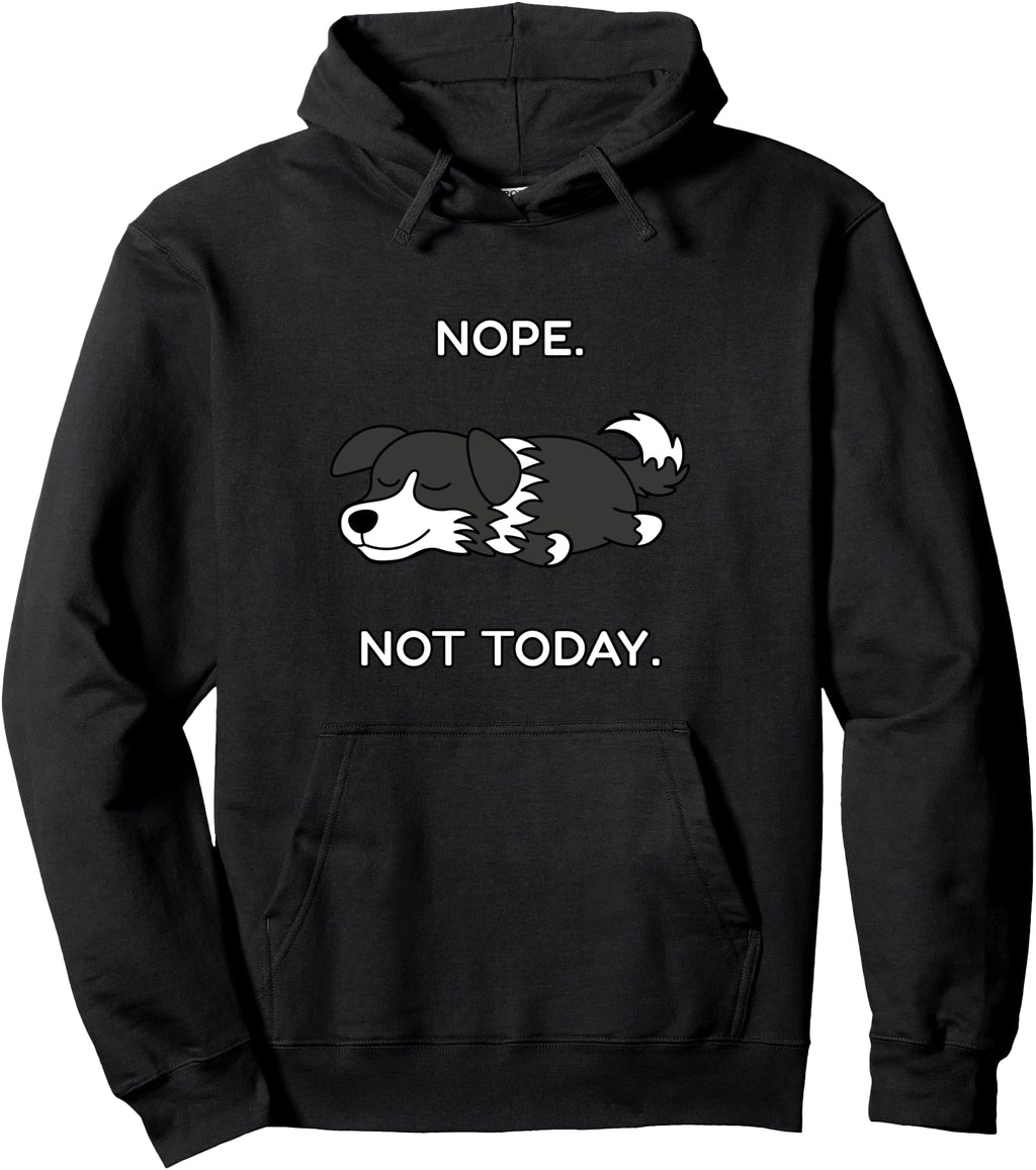 Lazy Border Collie Dog Pencil Not Hoodie - Novelty Apparel for Adults - T-Shirt, Sweatshirt, Hoodie