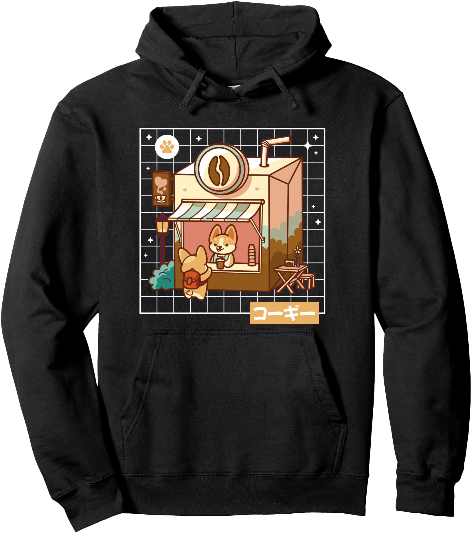 Corgi Dog Kawaii Pembroke Welsh Japanese T-Shirt - Custom Art Print Unisex - T-Shirt, Sweatshirt, Hoodie