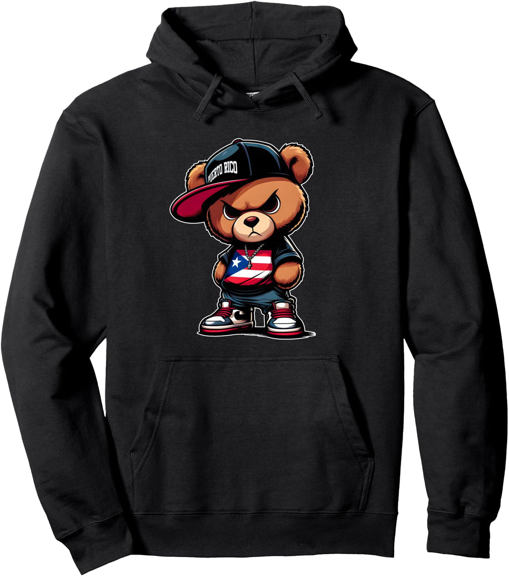 Exclusive Teddy Bear Puerto Rico Hoodie - Casual Everyday Wear for Adults - T-Shirt, Sweatshirt, Hoodie