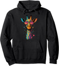 Original Colorful Giraffe Face Hoodie - Fun Novelty Design Unisex - T-Shirt, Sweatshirt, Hoodie