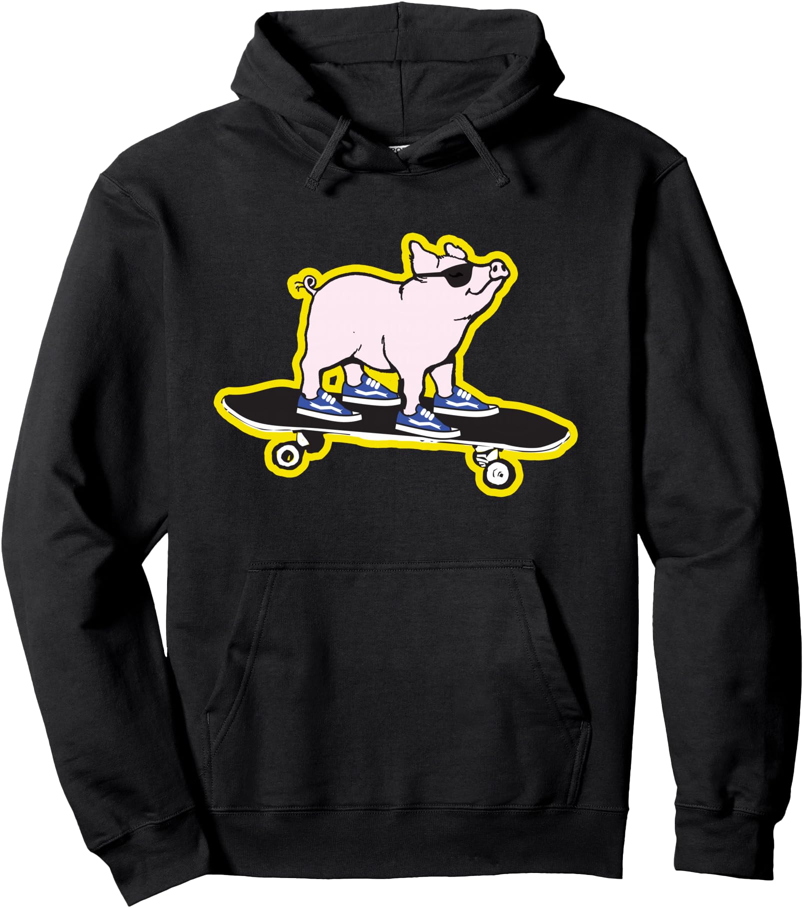 Original Pork Roll Pig Skateboard Hoodie - Casual Everyday Wear for Adults - T-Shirt, Sweatshirt, Hoodie