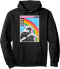 Original Kanagawa Wave Rainbow Sweatshirt - Minimalist Print for Adults - T-Shirt, Sweatshirt, Hoodie