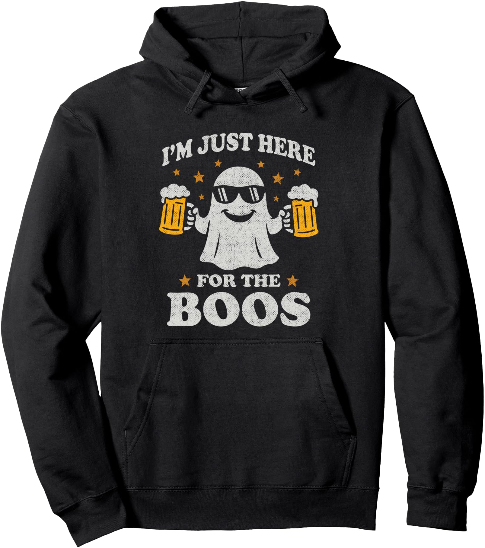 Ghost Halloween I M Just Here Boos Hoodie - Fun Novelty Design for Adults - T-Shirt, Sweatshirt, Hoodie