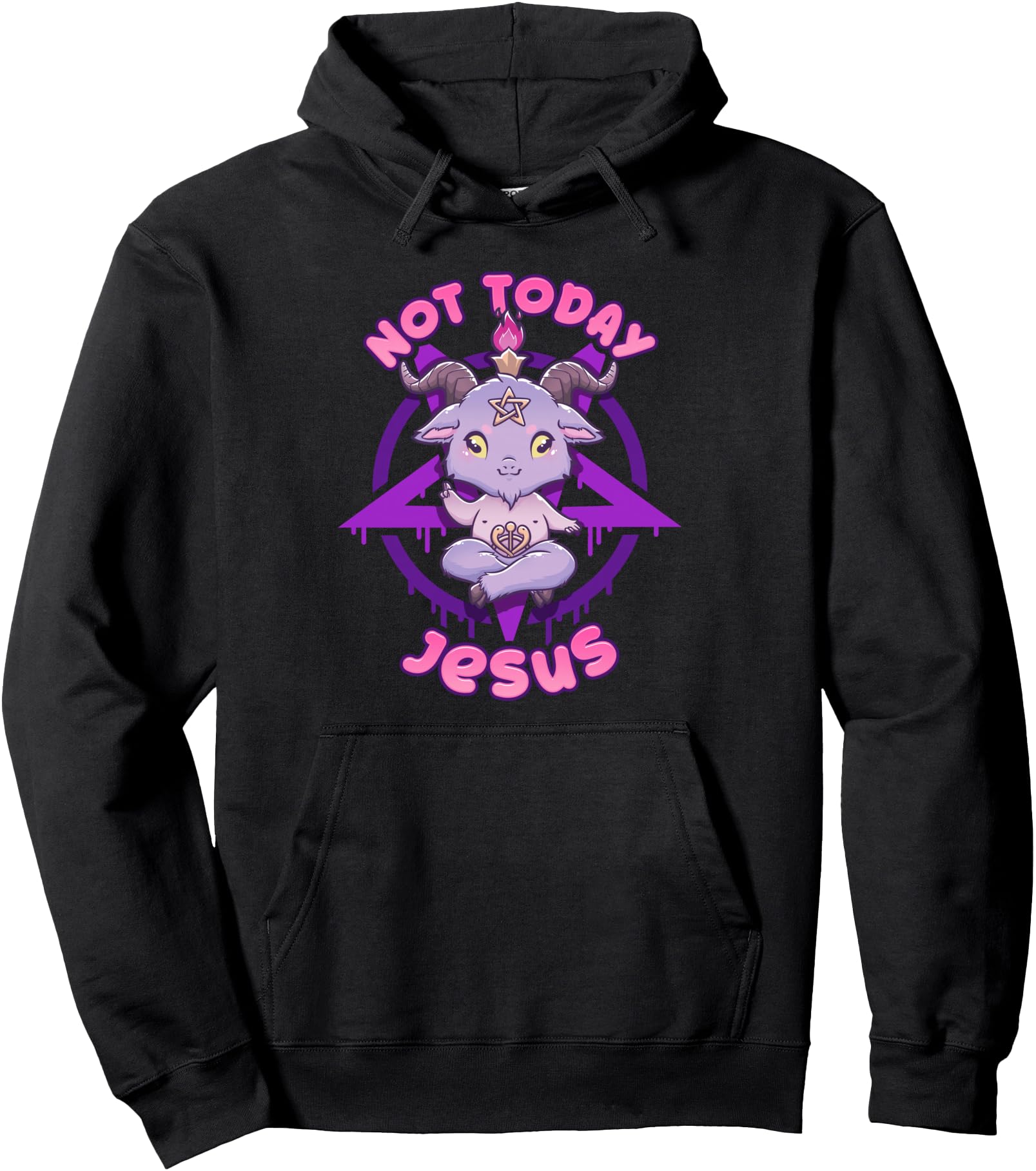Handcrafted Not Today Jesus I Sweatshirt - Custom Art Print for Adults - T-Shirt, Sweatshirt, Hoodie