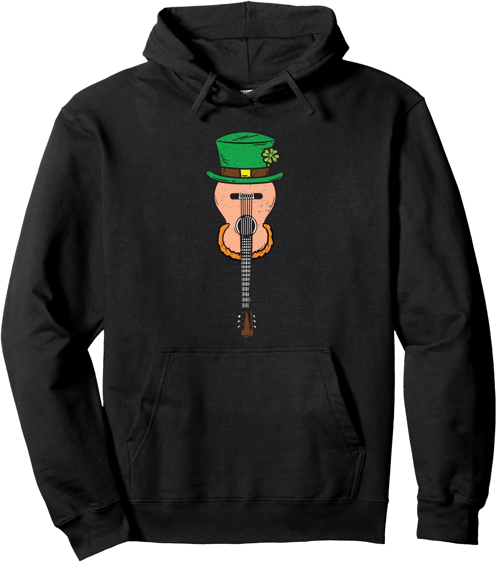 Original Guitar Leprechaun Hat St Hoodie - Novelty Apparel Men Women - T-Shirt, Sweatshirt, Hoodie