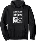 Authentic Eat Sleep Anime Repeat T-Shirt - Casual Everyday Wear Men Women - T-Shirt, Sweatshirt, Hoodie