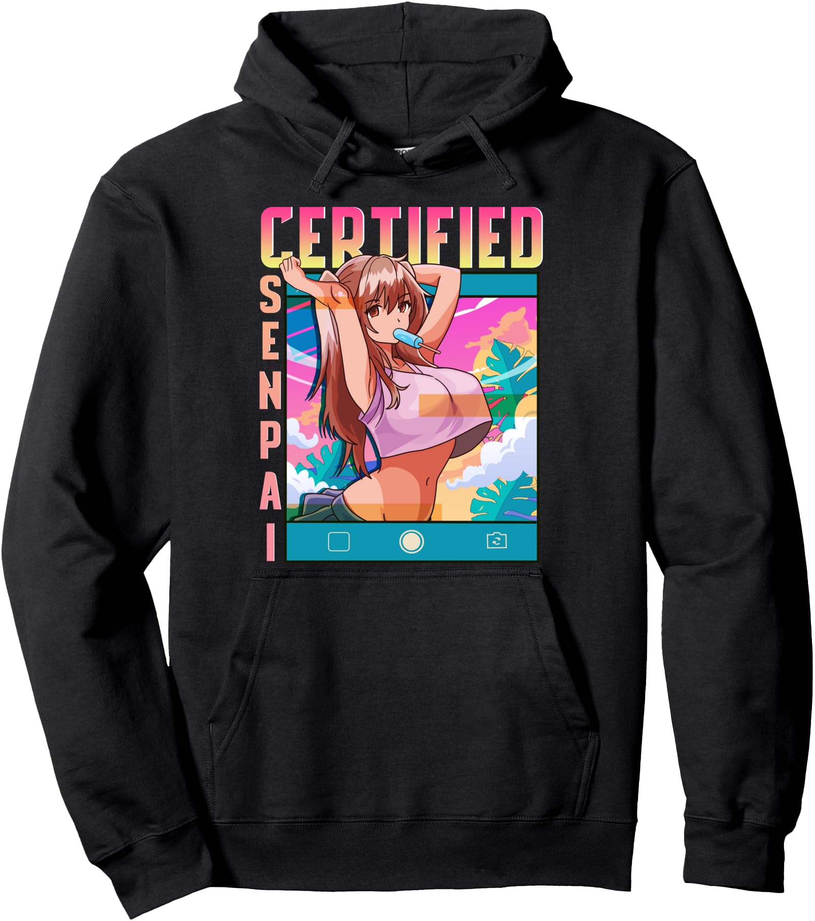 Aesthetic Certified Senpai Anime Otaku Sweatshirt - Unique Graphic Unisex - T-Shirt, Sweatshirt, Hoodie