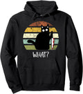 Exclusive Cat What Halloween Black Hoodie - Streetwear Style for Adults - T-Shirt, Sweatshirt, Hoodie