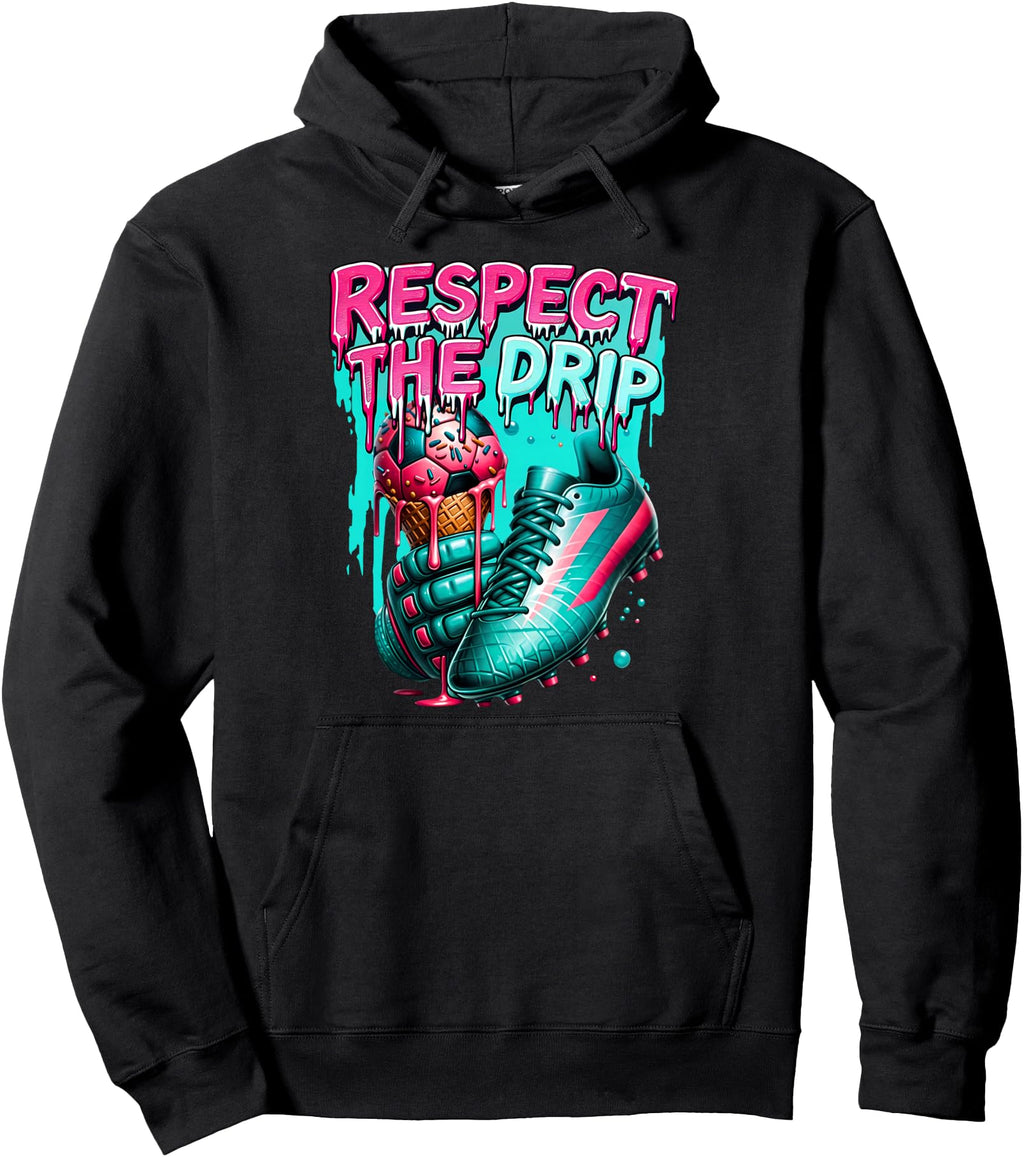 Original Soccer Drip Ice Cream Drip Hoodie - Graphic Print for Adults - T-Shirt, Sweatshirt, Hoodie