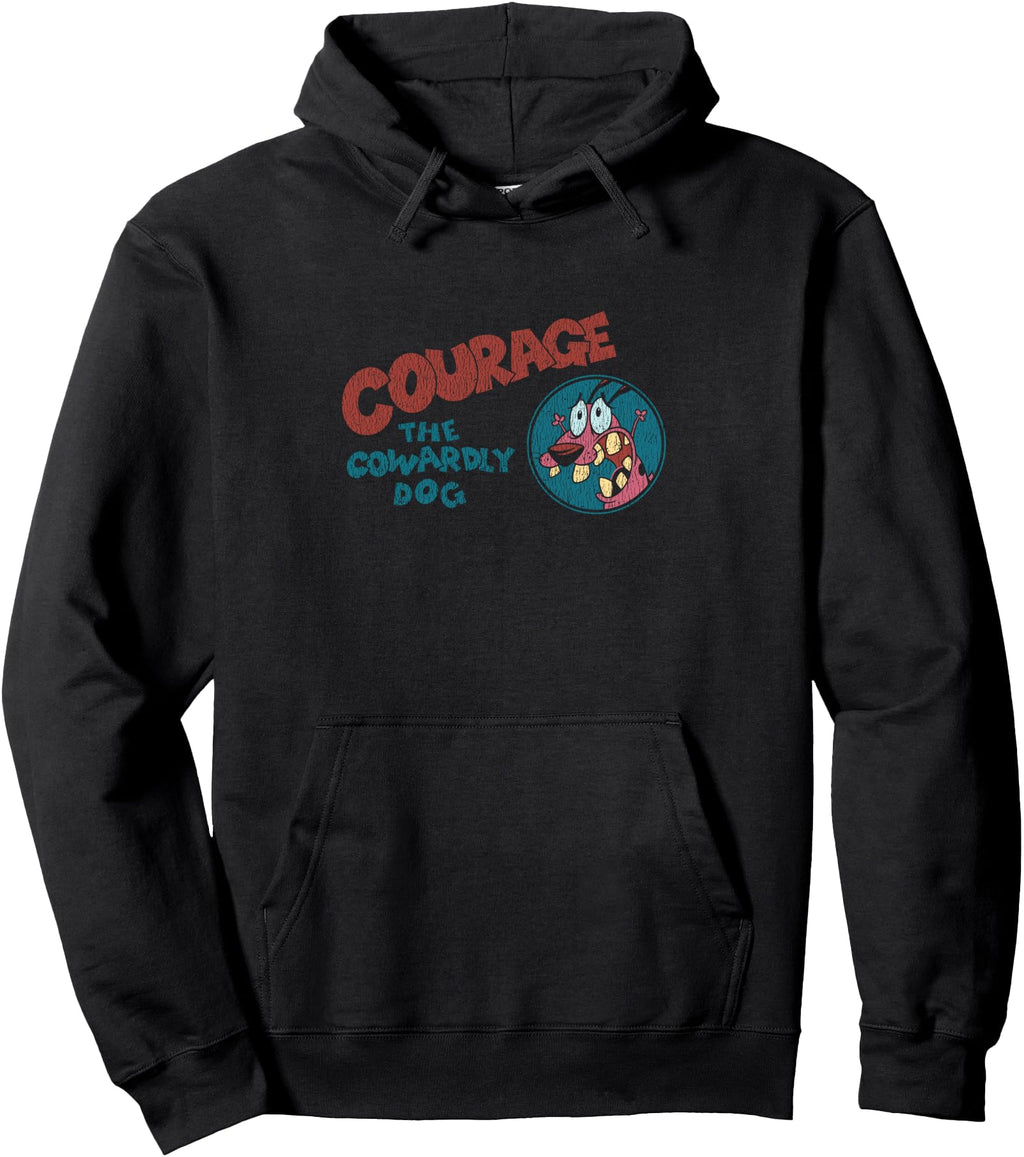 Courage Cowardly Dog Front Back Hoodie - Casual Everyday Wear Men Women - T-Shirt, Sweatshirt, Hoodie