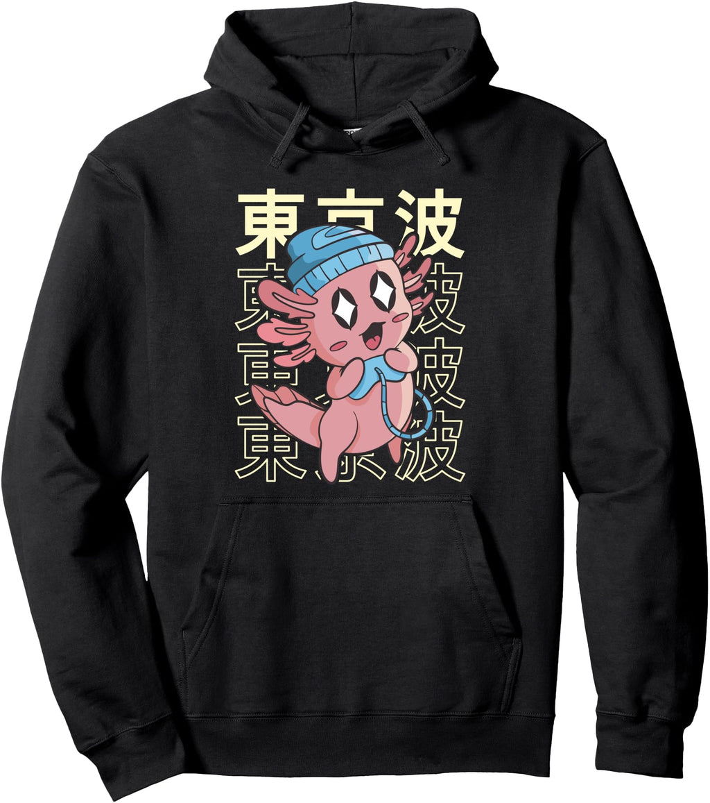 Handcrafted Kawaii Axolotl Gaming Hoodie - Unique Graphic for Adults - T-Shirt, Sweatshirt, Hoodie