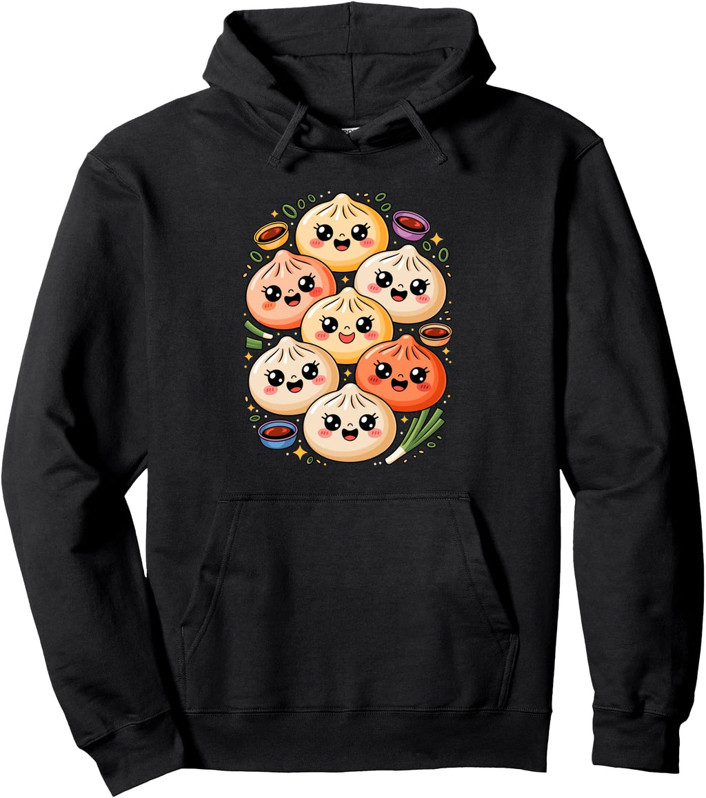 Kawaii Dumpling Dim Sum Dumplings T-Shirt - Fun Novelty Design Men Women - T-Shirt, Sweatshirt, Hoodie