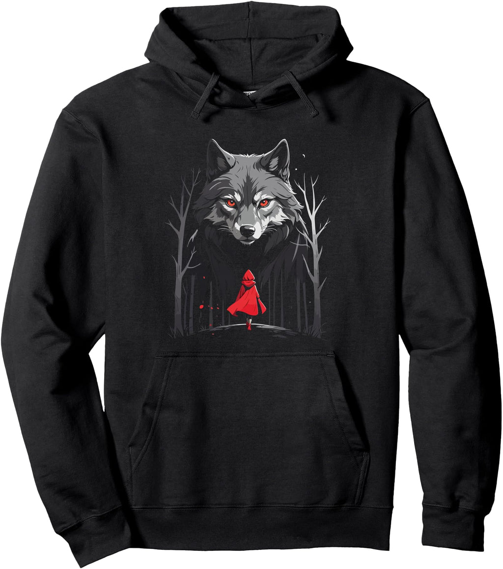 Wolf Red Riding Hood Wolf Canine T-Shirt - Casual Everyday Wear Men Women - T-Shirt, Sweatshirt, Hoodie