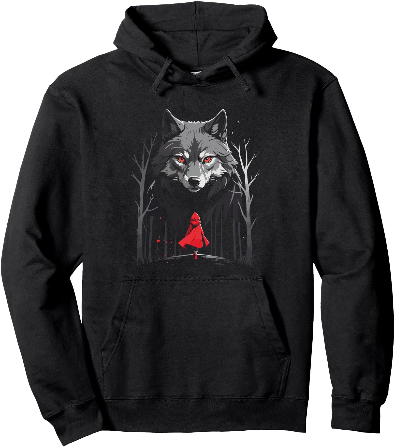 Wolf Red Riding Hood Wolf Canine T-Shirt - Casual Everyday Wear Men Women - T-Shirt, Sweatshirt, Hoodie