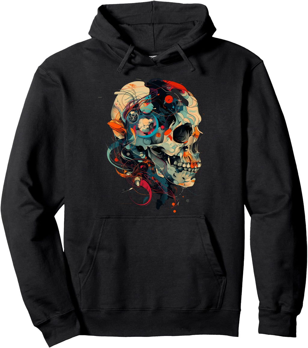 Skull Colourful Abstract Artist Sweatshirt - Graphic Print for Adults - T-Shirt, Sweatshirt, Hoodie