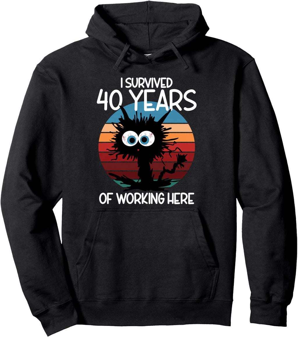 I Survived 40 Years Working Here Rare Hoodie - Custom Art Print Unisex - T-Shirt, Sweatshirt, Hoodie