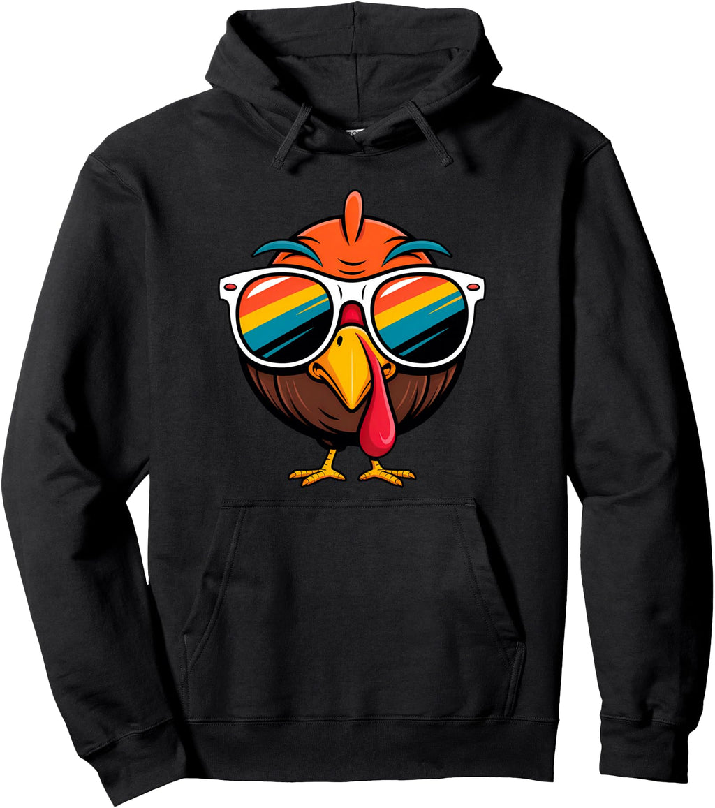 Handcrafted Turkey Sunglasses Cartoon T-Shirt - Unique Graphic for Adults - T-Shirt, Sweatshirt, Hoodie
