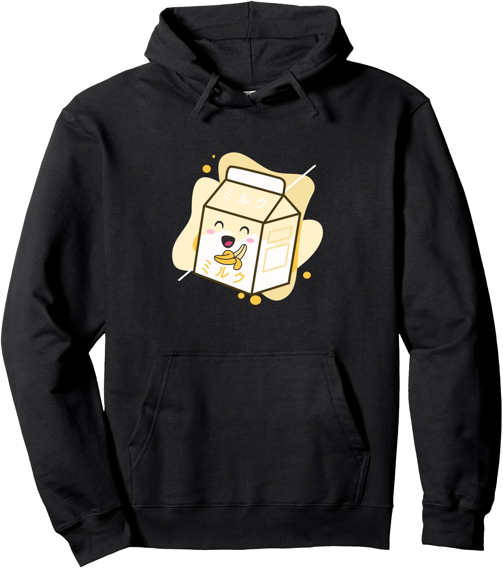 Exclusive Kawaii Milk Japanese Banana Hoodie - Minimalist Print Men Women - T-Shirt, Sweatshirt, Hoodie