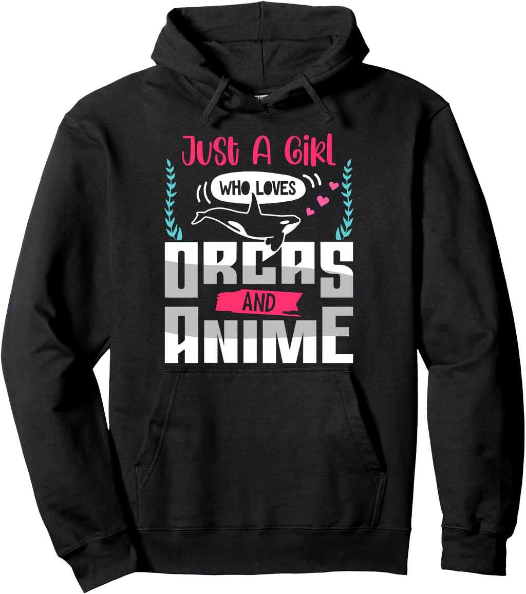 Exclusive Just Who Loves Orcas And Anime Hoodie - Novelty Apparel Unisex - T-Shirt, Sweatshirt, Hoodie