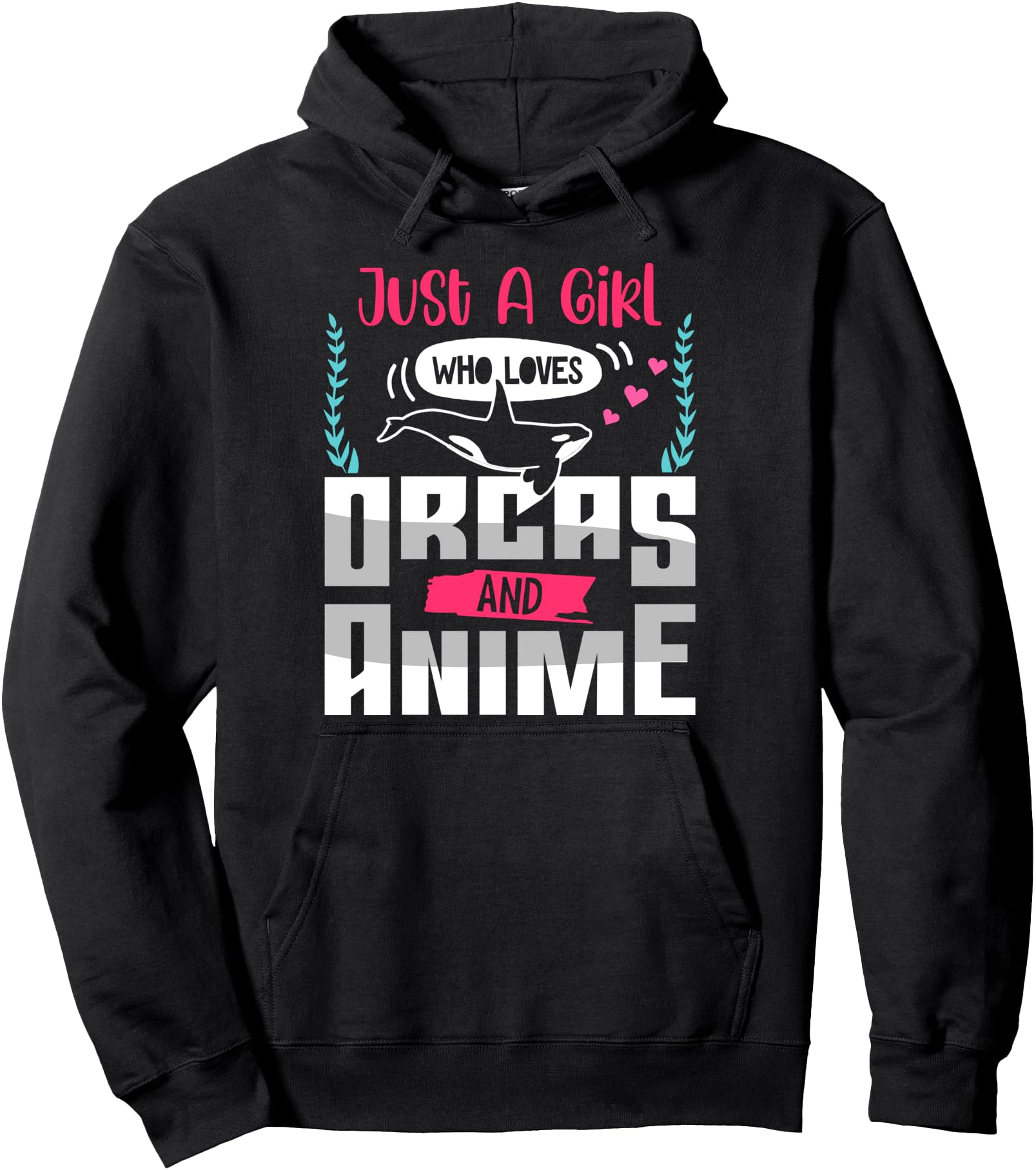 Exclusive Just Who Loves Orcas And Anime Hoodie - Novelty Apparel Unisex - T-Shirt, Sweatshirt, Hoodie