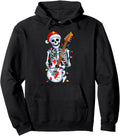 Rocker Skeleton Santa Rock Hand Rare Hoodie - Graphic Print Men Women - T-Shirt, Sweatshirt, Hoodie