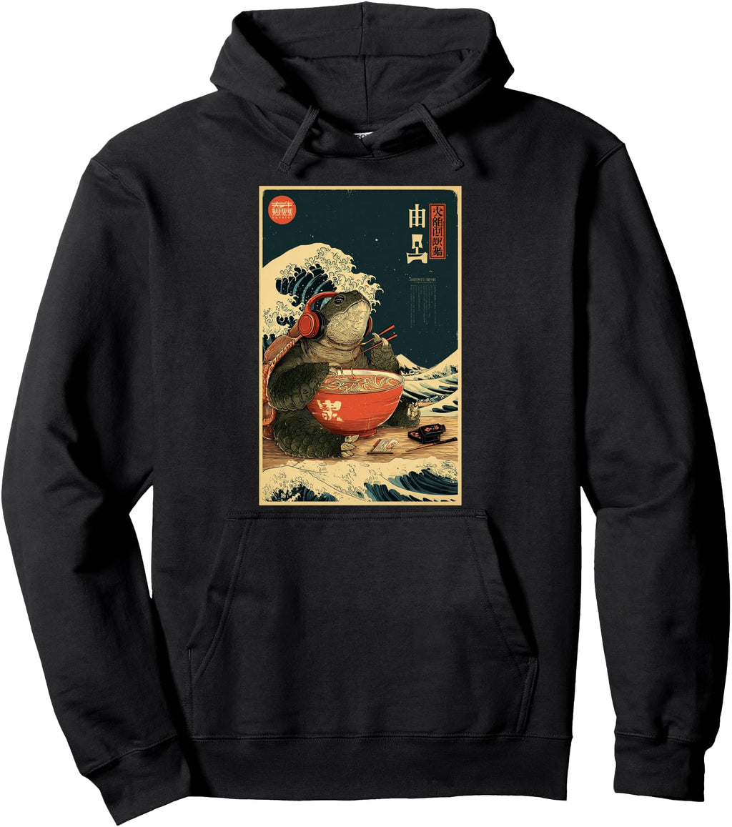 Original Kawaii Turtle Ramen Japanese T-Shirt - Novelty Apparel for Adults - T-Shirt, Sweatshirt, Hoodie