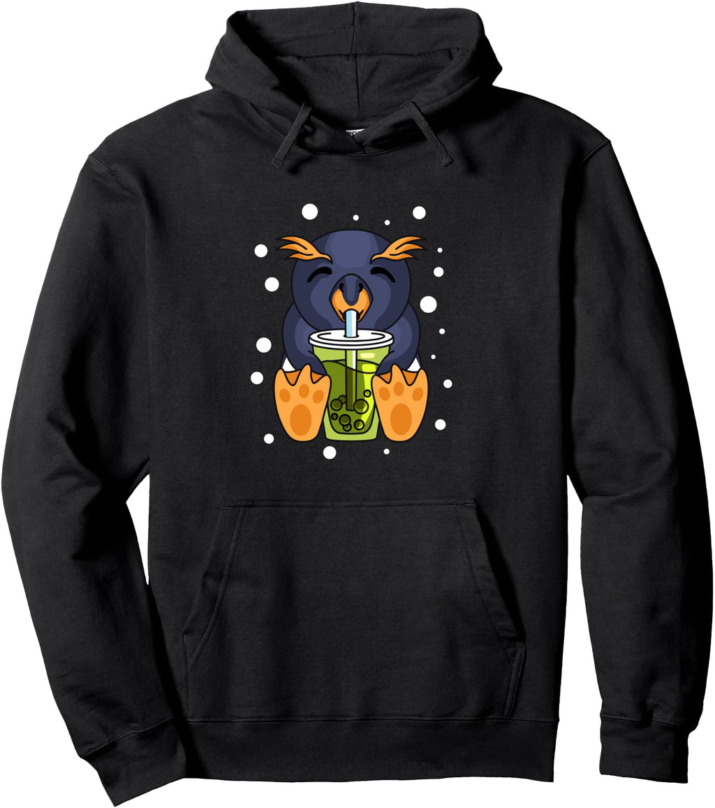 Handcrafted Bubble Tea Pinguine T-Shirt - Custom Art Print for Adults - T-Shirt, Sweatshirt, Hoodie