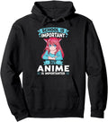 School Is Important But Anime Is Hoodie - Minimalist Print Unisex - T-Shirt, Sweatshirt, Hoodie