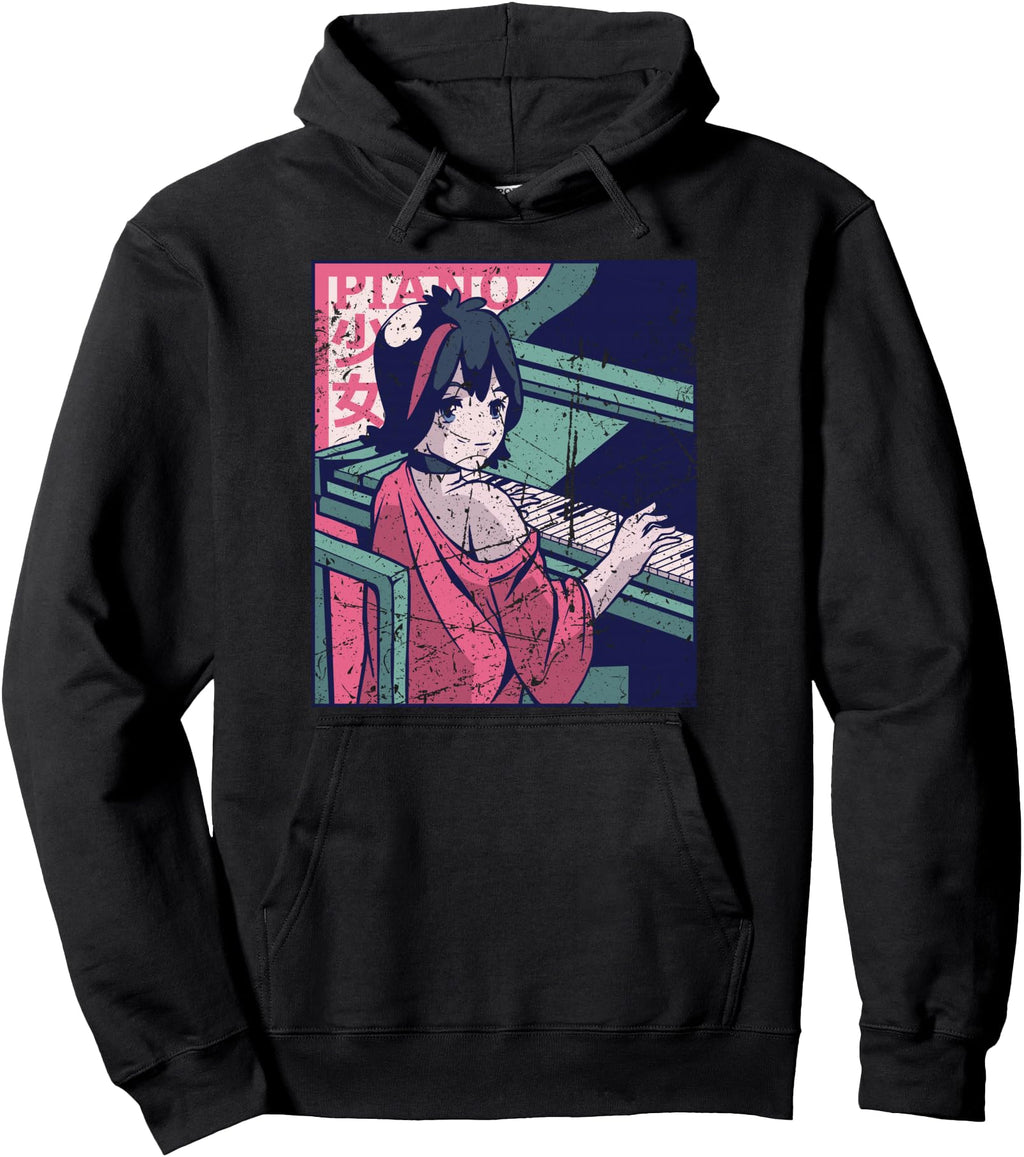 Authentic Piano Shojo Teen Anime T-Shirt - Minimalist Print Men Women - T-Shirt, Sweatshirt, Hoodie