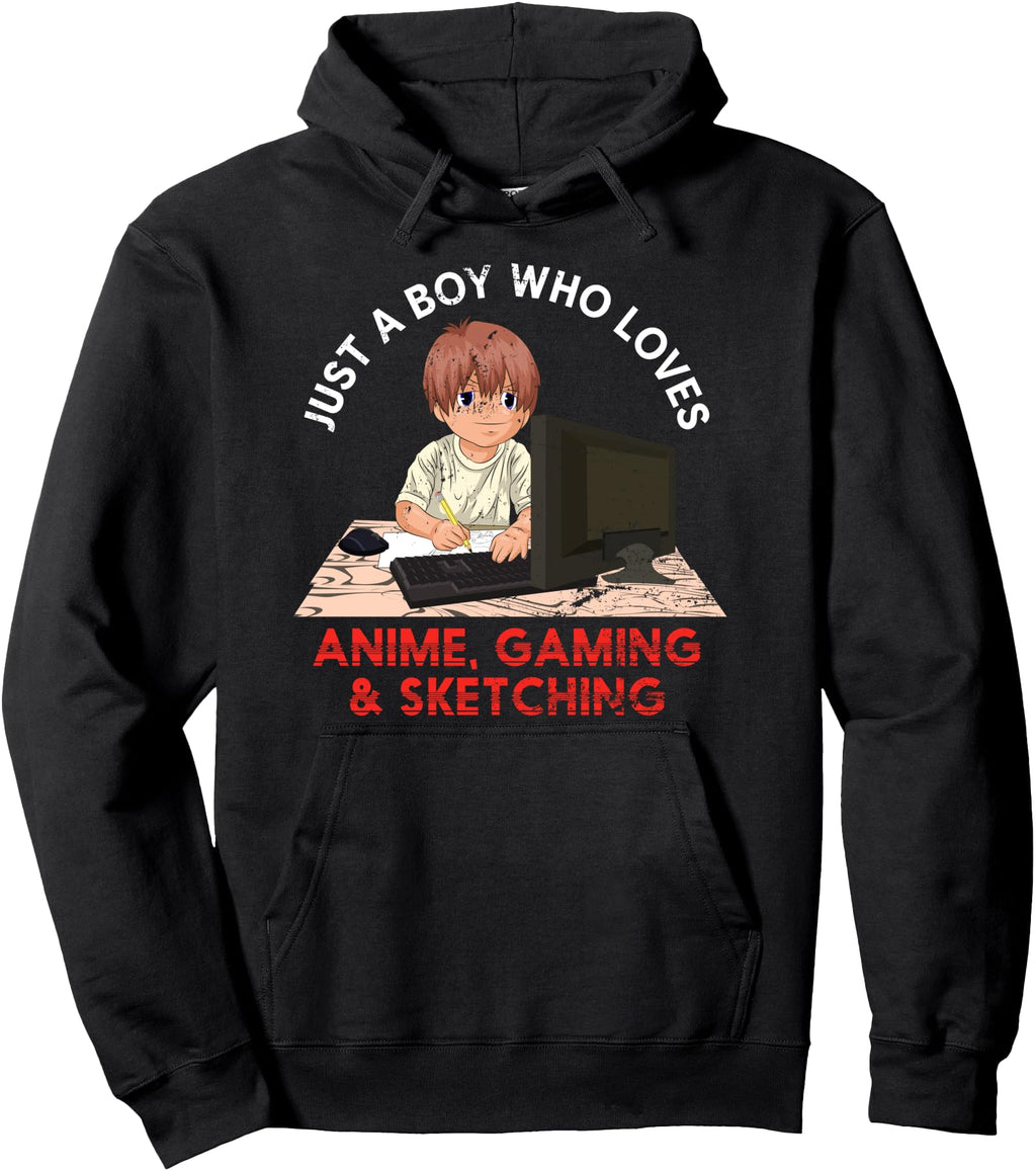 Gaming Gamer Otaku Doodle Sketching Sweatshirt - Minimalist Print Unisex - T-Shirt, Sweatshirt, Hoodie