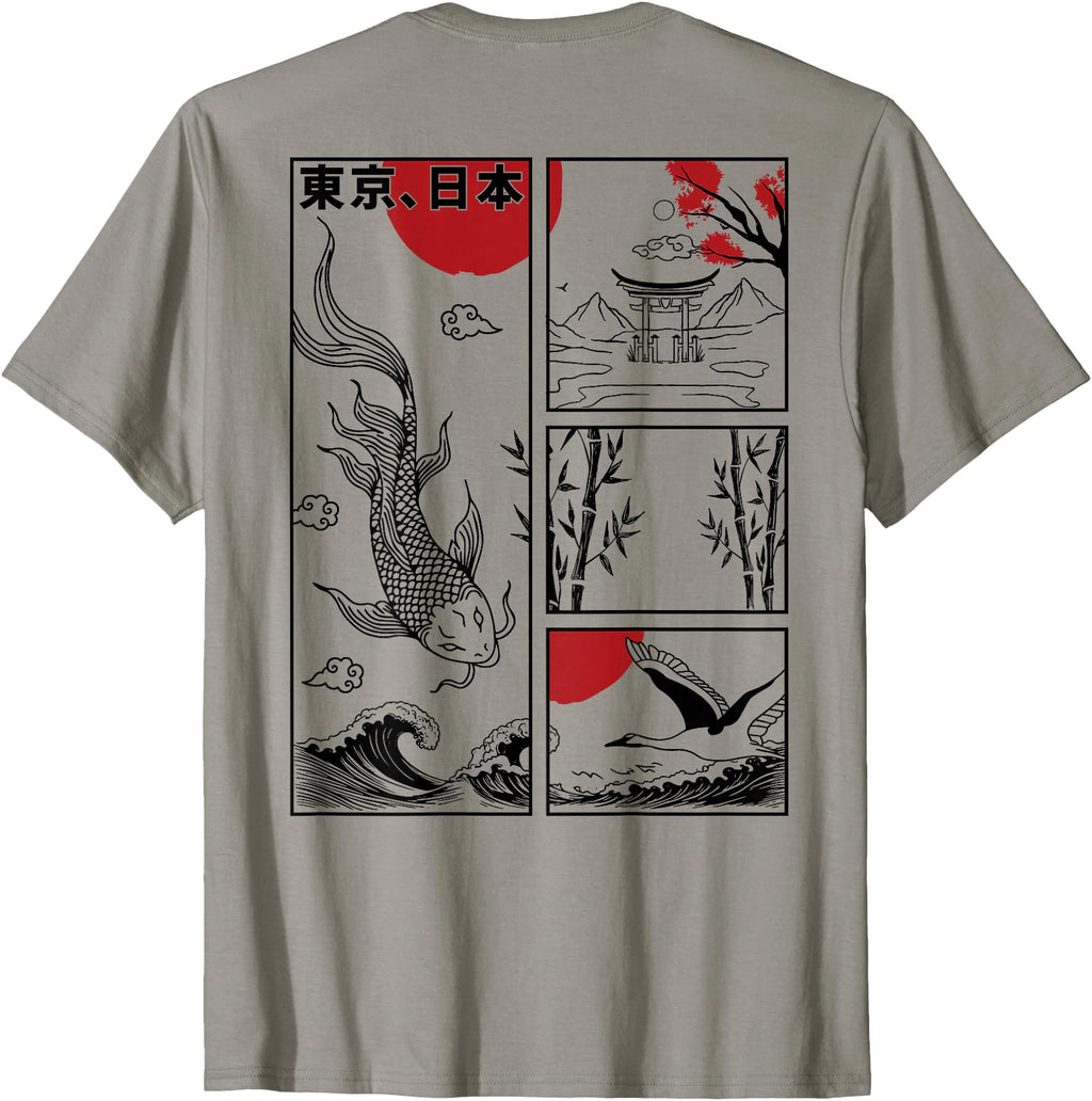 Japanese Koi Fish Great Wave Off T-Shirt - Novelty Apparel Men Women - T-Shirt, Sweatshirt, Hoodie
