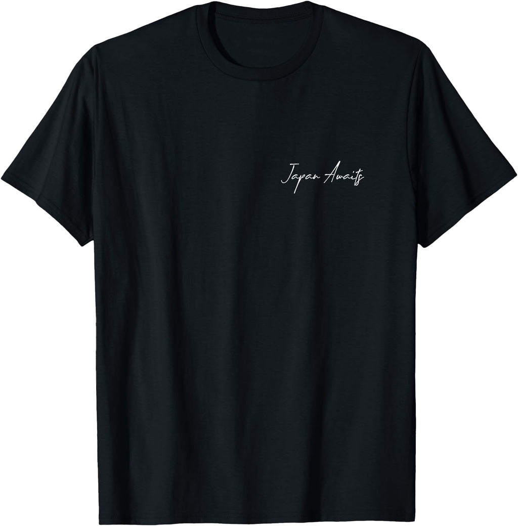Japan Awaits Japanese Left Chest Logo T-Shirt - Novelty Apparel Men Women - T-Shirt, Sweatshirt, Hoodie