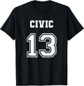 Original Jersey Civic 13 2013 Hoodie - Casual Everyday Wear Men Women - T-Shirt, Sweatshirt, Hoodie
