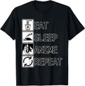 Authentic Eat Sleep Anime Repeat Anime T-Shirt - Trendy Graphic Men Women - T-Shirt, Sweatshirt, Hoodie