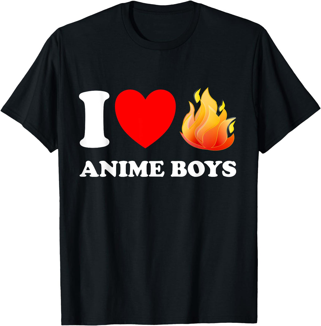 Handcrafted I Love Hot Anime T-Shirt - Aesthetic Graphic for Adults - T-Shirt, Sweatshirt, Hoodie