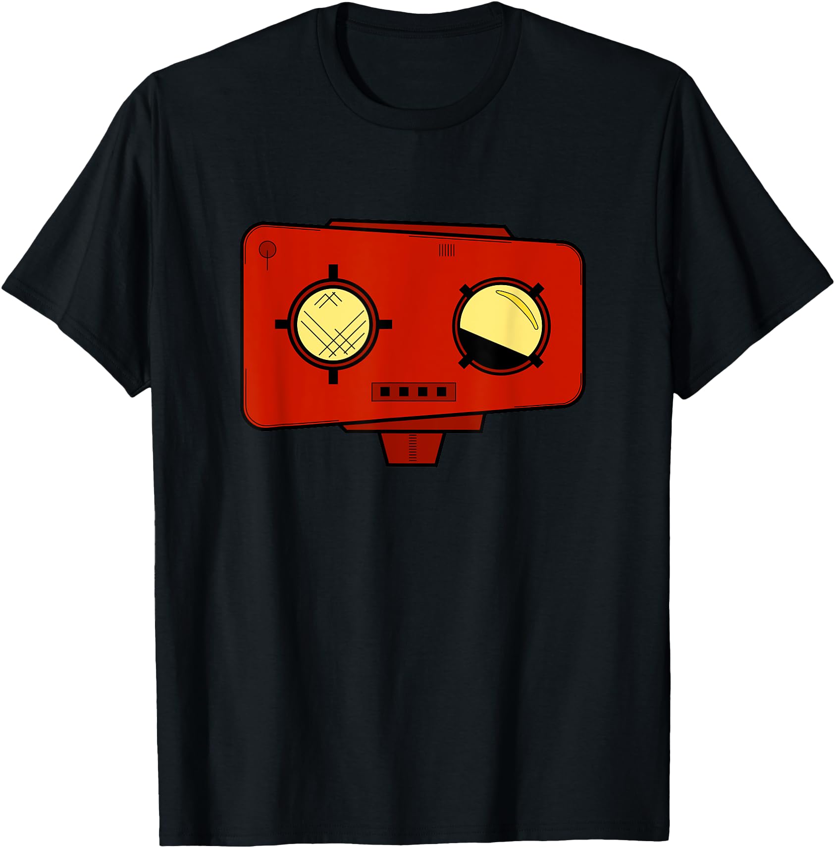 Exclusive Red Robot Head Bad Cartoon Rare Hoodie - Graphic Print Men Women - T-Shirt, Sweatshirt, Hoodie