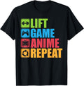 Lift Anime Game Repeat Gym T Geeks Sweatshirt - Streetwear Style Men Women - T-Shirt, Sweatshirt, Hoodie