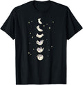 Anime Cat Phases Moon Artist T-Shirt - Minimalist Print Men Women - T-Shirt, Sweatshirt, Hoodie