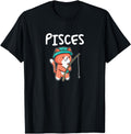Pisces Zodiac Sign Chibi Anime Cat T T-Shirt - Streetwear Style Unisex - T-Shirt, Sweatshirt, Hoodie