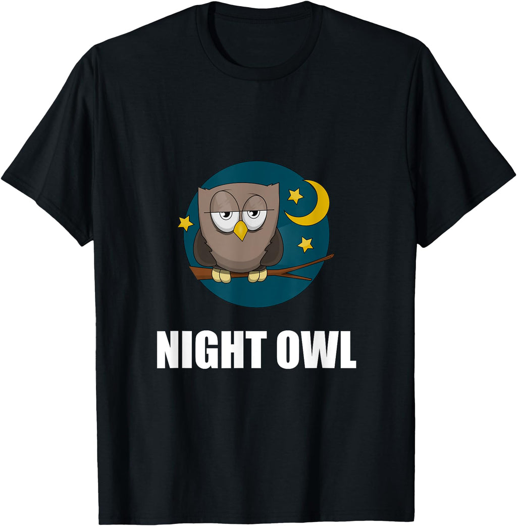 Night Owl Moon Cartoon T Artist T-Shirt - Trendy Graphic Men Women - T-Shirt, Sweatshirt, Hoodie
