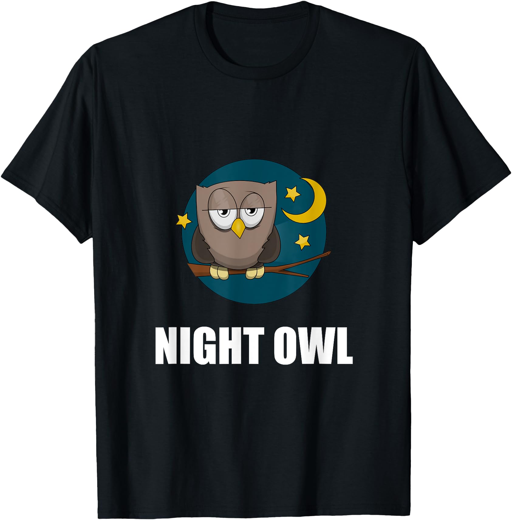 Night Owl Moon Cartoon T Artist T-Shirt - Trendy Graphic Men Women - T-Shirt, Sweatshirt, Hoodie