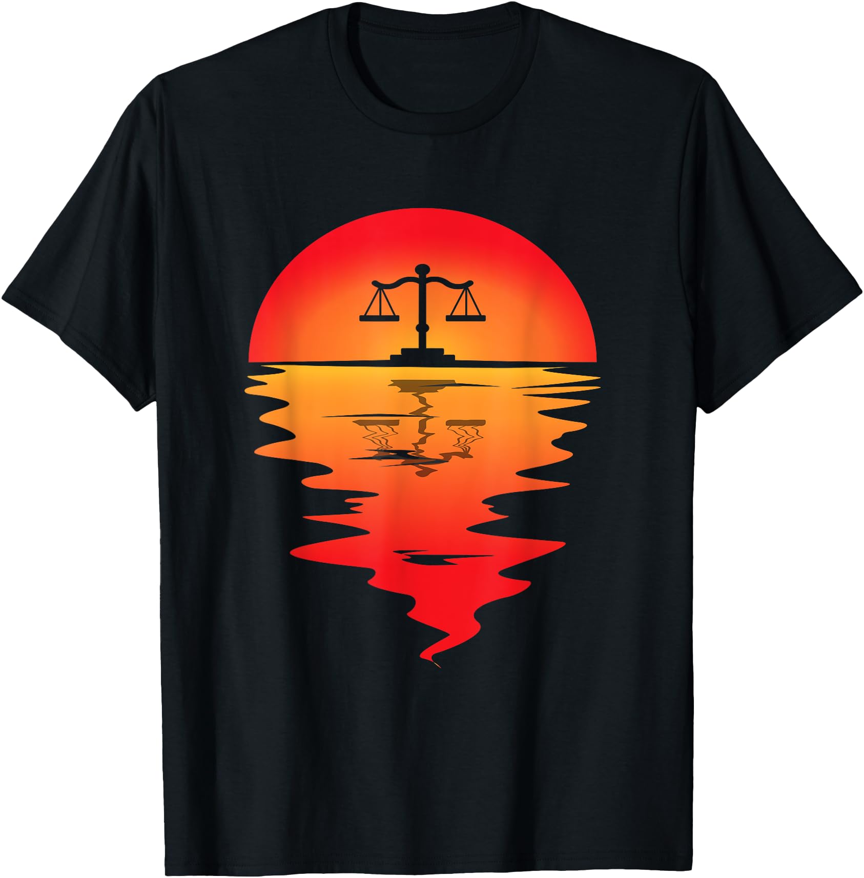 Exclusive Sunset Lawyer Scale Justice Hoodie - Trendy Graphic for Adults - T-Shirt, Sweatshirt, Hoodie