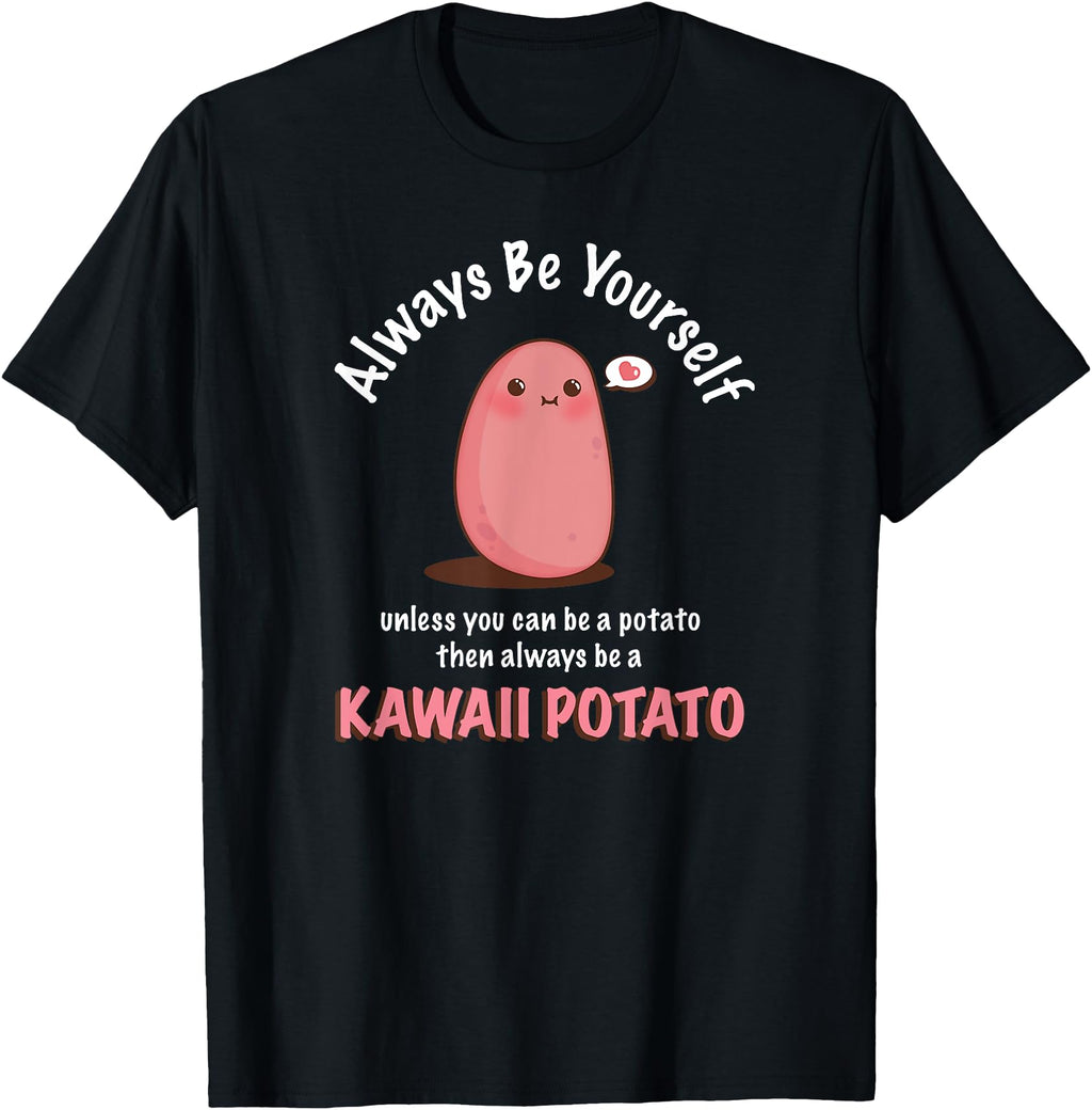 Authentic Kawaii Potato T Japanese T-Shirt - Custom Art Print Men Women - T-Shirt, Sweatshirt, Hoodie