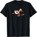 Cartoon Duck Mascot Playing Ice Hockey Hoodie - Streetwear Style Unisex - T-Shirt, Sweatshirt, Hoodie
